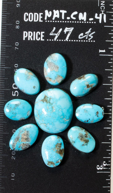 Turquoise Cabochons Campitos Turquoise Set (Natural) -18cts   NATCM-41 