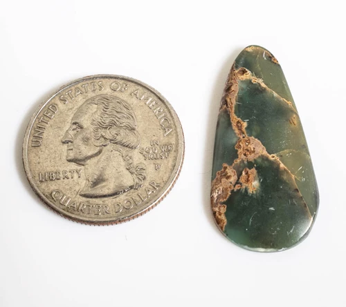 Cabochons Variscite Spider Web  33x16x4mm  13cts  V2 