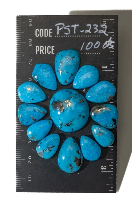 Turquoise Cabochons Persian Turquoise Heart set  TPST-232   100cts 