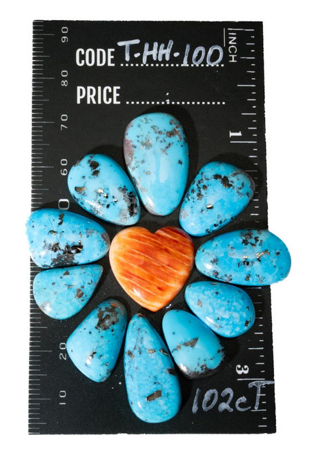 Turquoise Cabochons Persian Turquoise set  T-HH-100   102cts 