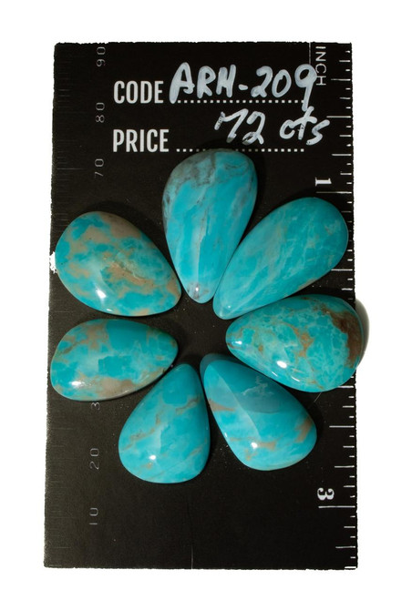 Turquoise Cabochons Armenian Turquoise set(Stabilized) ARM-209   72cts 