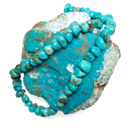 Turquoise Beads Sonoran Turquoise Nuggets   (Mexico)  7x9mm SBN70 