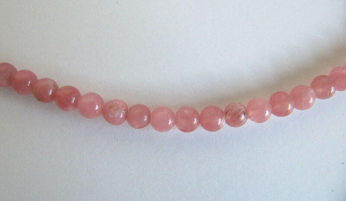 Beads Rhodochrosite(Argentina) 4mm Rounds RH2 