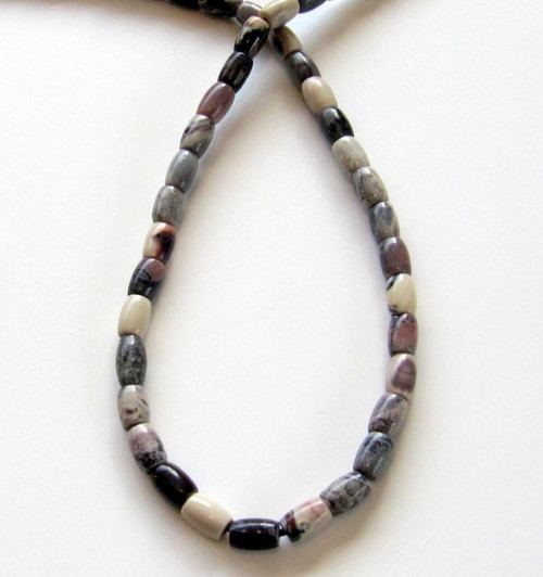  Porcelain Jasper(Mexico) 4x6mm Barrel PJM1 