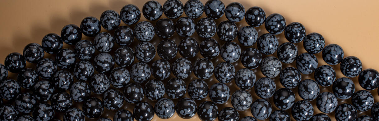 snowflake obsidian,utah,beads