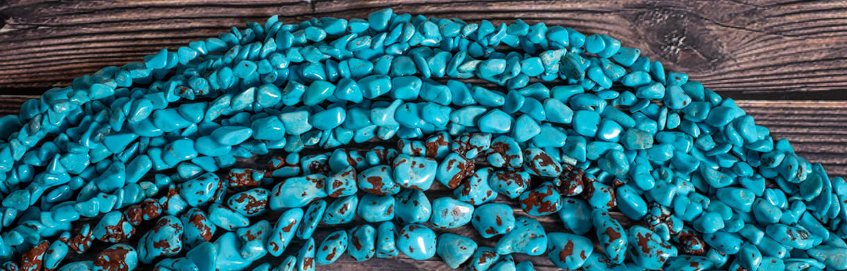 Turquoise Beads from Mexico - White River(Sonora,Mexico)