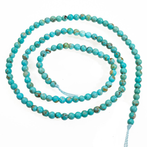 Baja Turquoise(Mexico) 3mm Round BTR3c-Green & Blue