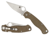Spyderco C81MPCW2 Para Military 2  3.47" Folding Plain Stonewashed CPM Cru-Wear Blade/Brown Canvas Textured Micarta Handle Includes Pocket Clip