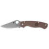 Spyderco Paramilitary 2 Lightweight Sprint Run Compression Lock Folding Knife 3.47" CPM-15V Stonewashed Plain Blade, Brown FRN Handles, Reversible Wire Clip - C81PBN15V2
