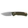 Kershaw 2058 Proximal DuraLock KVT Folding Knife 3.15" D2 Stonewashed Drop Point Blade, Contoured Olive Green G10 Handles, Reversible Clip, AXIS/Crossbar Lock
