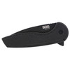 SOG Aegis FLK 2.0 Flipper Knife 3.5" Black Stonewashed Drop Point Blade, Black Stonewashed Stainless Steel Handles, Frame Lock - 14-41-05-43
