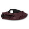 Spyderco Meerkat Sprint Run Phantom Lock Folding Knife 2.02" CTS-PD#1 Black Plain Blade, Burgundy FRN Handles - C64BGBKP

