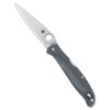 Spyderco Charisma Lightweight Lockback Folding Knife 2.98" CTS-BD1N Satin Plain Blade, Gray FRN Handles, Reversible Wire Clip - C259PGY
