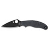 Spyderco UK Penknife Salt Folding Knife 2.95" CPM-MagnaCut Black DLC Leaf Shaped Plain Blade, Black G10 Handles, Reversible Wire Clip, Slipjoint (non-locking) - C94GMCBKP
