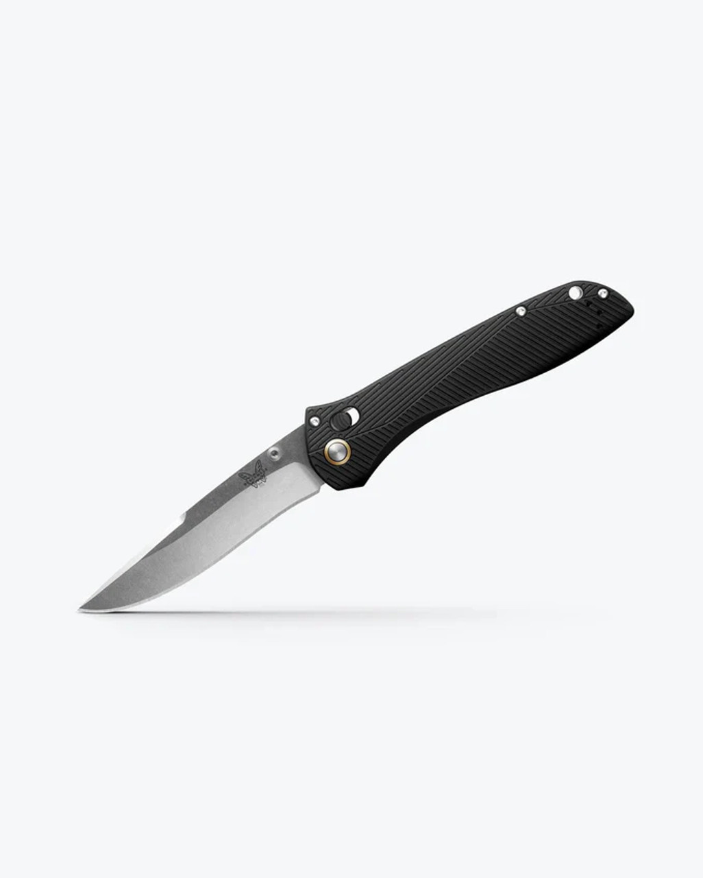 Benchmade 710-25 SEVEN | TEN - Black Aluminum - M390 Recurve Satin Drop Point Blade
