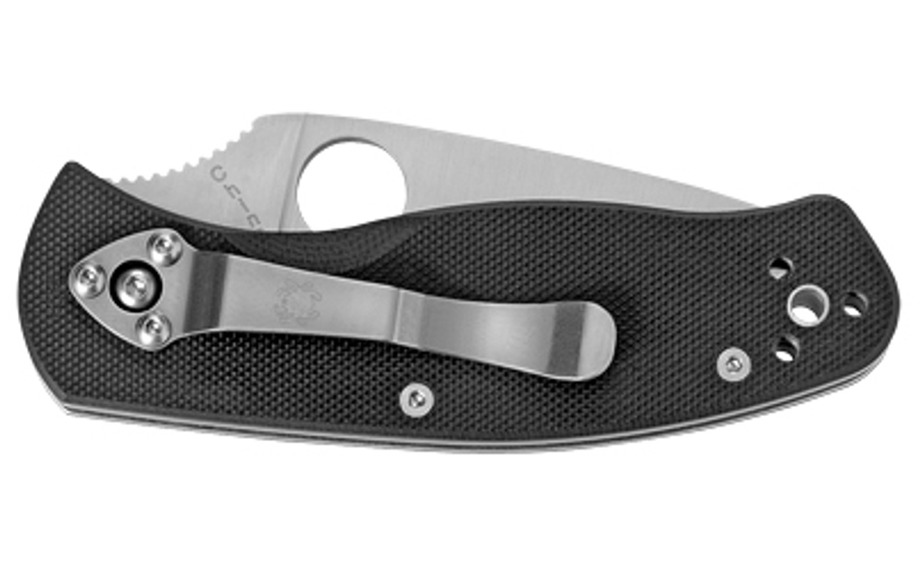 Spyderco Persistence 2.77" Folding Knife Clip Point Plain Edge 8Cr13MoV/Satin Black G10 Lock Blade/Pocket Clip