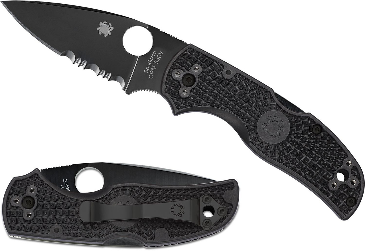Spyderco Native 5 2.95" Folding Knife Black Blade Lightweight Black