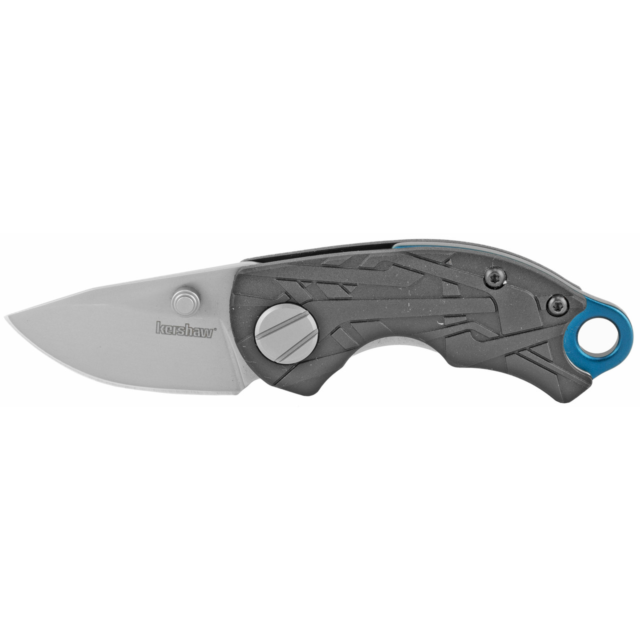 Kershaw Aftereffect 1.7" Folding Knife Drop Point Plain Edge 8CR13MOV Bead-Blasted Black Glass-Filled Nylon Handle