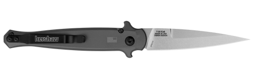 Kershaw 7150 Launch 8 3.50" Folding Spear Point Plain Stonewashed CPM 154 SS Blade Gray w/Insert Aluminum/Carbon Fiber Handle Includes Pocket Clip
