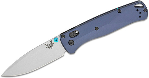 Benchmade 535SL-13 Seasonal Bugout AXIS Folding Knife 3.24" S90V Crushed Silver Cerakote Drop Point Blade, Crater Blue Aluminum Handles Benchmade 535SL-13 Seasonal Bugout AXIS Folding Knife 3.24" S90V Crushed Silver Cerakote Drop Point Blade, Crater Blue Aluminum Handles