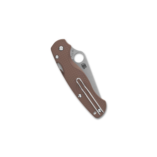Spyderco Paramilitary 2 Lightweight Sprint Run Compression Lock Folding Knife 3.47" CPM-15V Stonewashed Plain Blade, Brown FRN Handles, Reversible Wire Clip - C81PBN15V2
