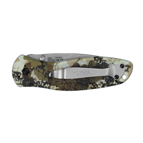Kershaw 1670KC Ken Onion Blur Assisted Folding Knife 3.4" 14C28N Stonewashed Blade, King's Camo Aluminum Handles w/ Trac-Tec Inserts, Liner Lock
