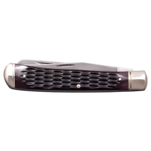 Cold Steel Trapper Folding Knife, Jigged Bone Handles, 4.125" Closed, Slipjoint (non-locking) - FL-TRPR-J
