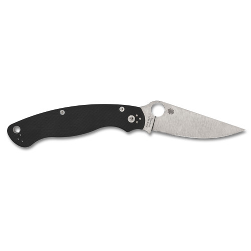 Spyderco Military 2 Left Handed Compression Lock Folding Knife 4" S30V Satin Plain Blade, Black G10 Handles - C36GPLE2
