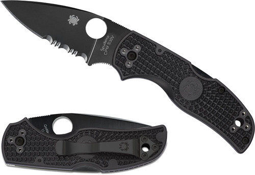 Spyderco Native 5 2.95" Folding Knife Black Blade Lightweight Black