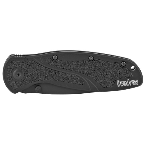 Kershaw Blur Tanto Assisted Folding Knife 3.4" Serrated Edge Sandvik 14C28N/DLC Coating 6061-T6 Anodized Aluminum