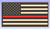 Custom Carved Red Line Wood Flag
