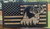 Custom Carved Deer Skull Wood Flag