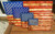 Custom Red/White/Blue Carved Wood Flag