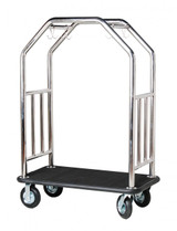 Grand Lux Bellman's Cart- Stainless Steel Finish- Wholesale Hotel Products