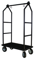 Modern Bellhop Bellman's Cart - Black Powder Coat Finish- Wholesale Hotel Products