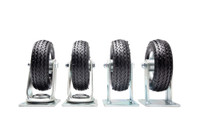 6" Pneumatic (Set of 4- 2 Swivel and 2 Rigid) Wheels