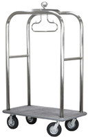 Executive Bellman's Cart- Brushed Stainless Steel Finish- Wholesale Hotel Products