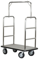 Select Valet Bellman's Cart- Brushed Stainless Steel Finish- Wholesale Hotel Products