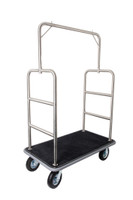 Grand Avenue Bellman's Cart- Brushed Stainless Steel Finish