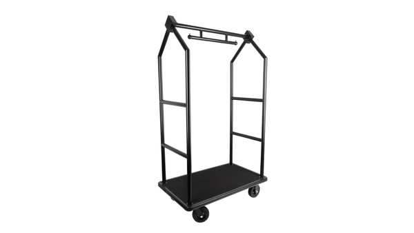 Modern Bellhop Bellman's Cart - Black Powder Coat Finish