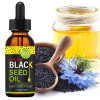 Black Seed Oil - Cold-Pressed Nigella Sativa Black Cumin Seed Oil Omega 3 6 9, Liquid Pure Blackseed Oil Antioxidant - 30ml/1 Fl Oz