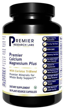 Calcium Magnesium Plus Dietary Supplement 90 Plant-Source Capsules Premier Minerals for Whole Body Support*
