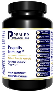 Propolis Immune™ Dietary Supplement 60 Plant-Source Capsules Premium Propolis Formula with Chrysin