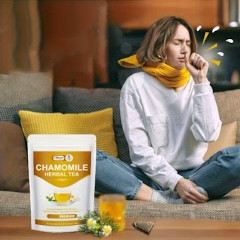 100% PREMIUM Herbal Chamomile Tea - 40 Eco-Conscious Tea Bags - Caffeine Free - Resealable Bag - Packaging May Vary (Pack of 1)