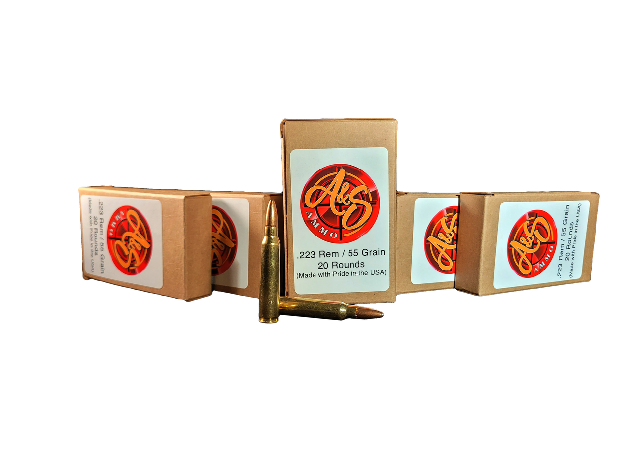 New A&S .223 55gr Target Ammunition - 100 Round Pack - MADE IN THE USA