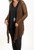Popcorn Knit Medium Length Flyaway Cardigan in CHESTNUT Popcorn Knit Medium Length Flyaway Cardigan in CHESTNUT