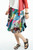 Short Patchwork Flirty A Line Skirt~Above the Knee~One Size (S/M)