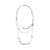 3 Layer Necklace with Various Shaped Silver Metal Beads