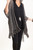 Popcorn Knit Kimono w/Fringe in Pewter Popcorn Knit Kimono w/Fringe in Pewter