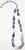 Adjustable Teardrop Shaped Wooden Bead Necklace in Blue, Grey & Stone